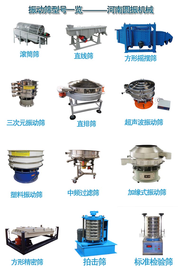 振動篩型號圖-河南圓振機(jī)械
